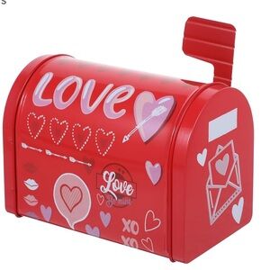 Valentines Day Mini RED Tinplate ‘LOVE’ Mailbox